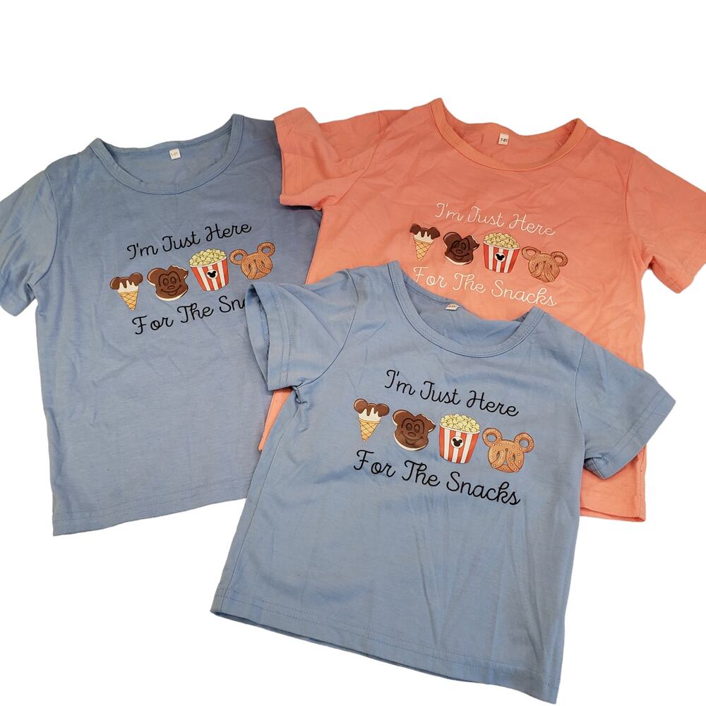 Disney Vacation TShirts I'm Here for The Snacks Shirts Childrens Disney Bundle - Picture 13 of 13